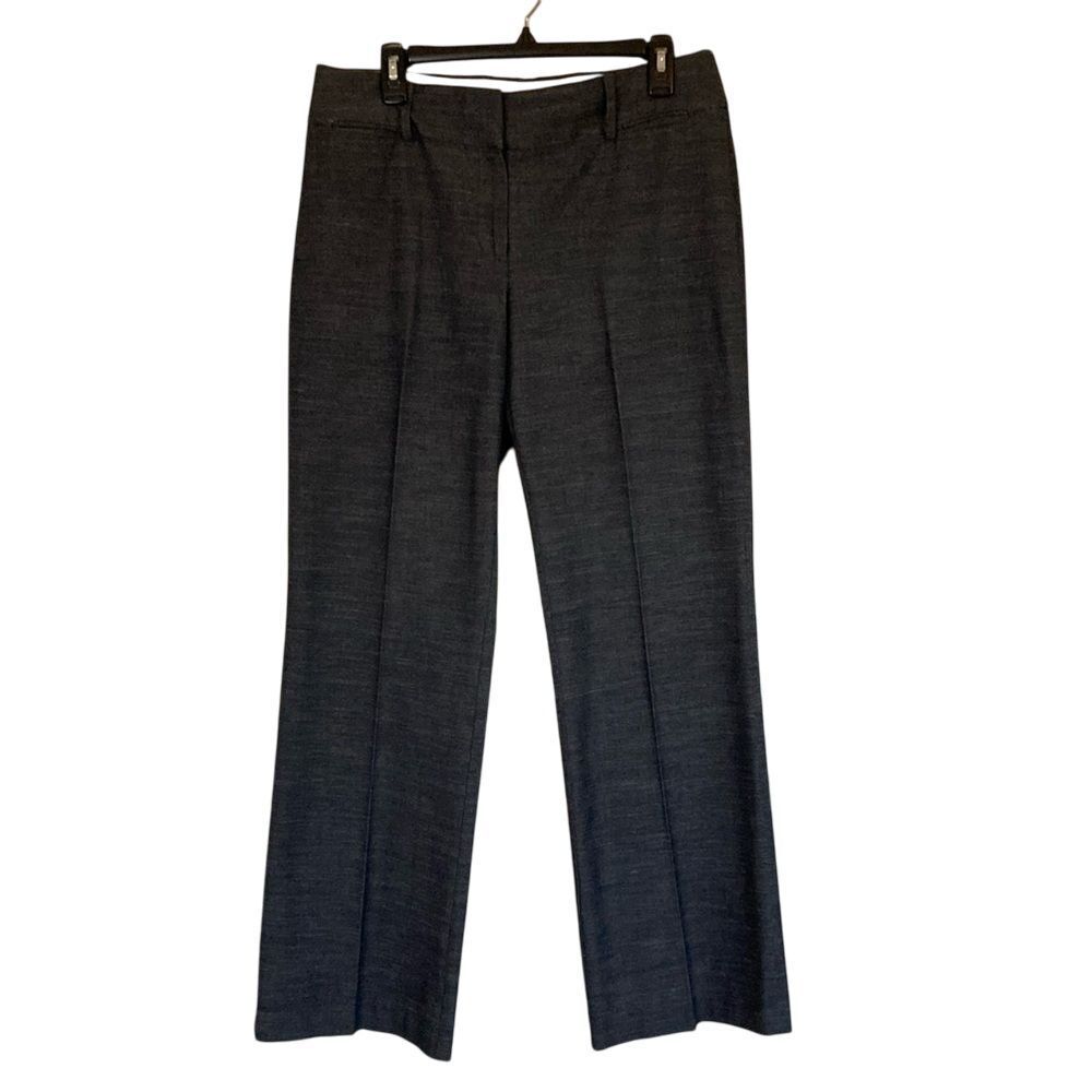 Ann Taylor Women's Wide Leg Julie Trouser Pants Size 10 Heathered Blue Career